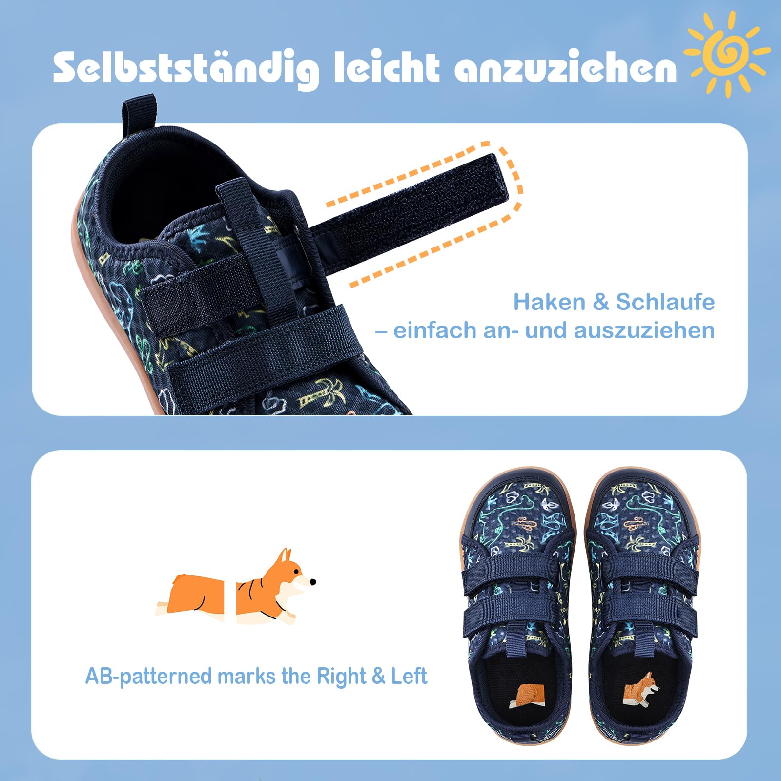 IceUnicorn Barfußschuhe Kinder Breite Minimalistische Aquaschuhe Traillaufschuhe
