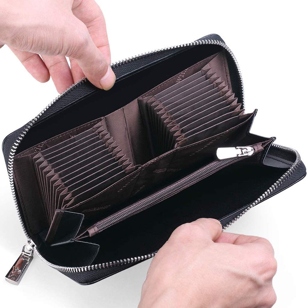 Portafoglio Lungo In Pelle PU Con Stampa Marmo - Biyejit - Capiente Con Chiusura A Scatto, 13 Scomparti Per Carte, Regalo Donna