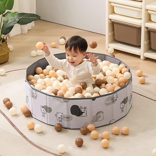 Miniatura 6 de TRENDPLAY Paquete de 100 bolas de plástico suave sin BPA y ftalatos, sin BPA, no tóxicas, para niños de 1, 2, 3, 4, 5 años, para fiestas de