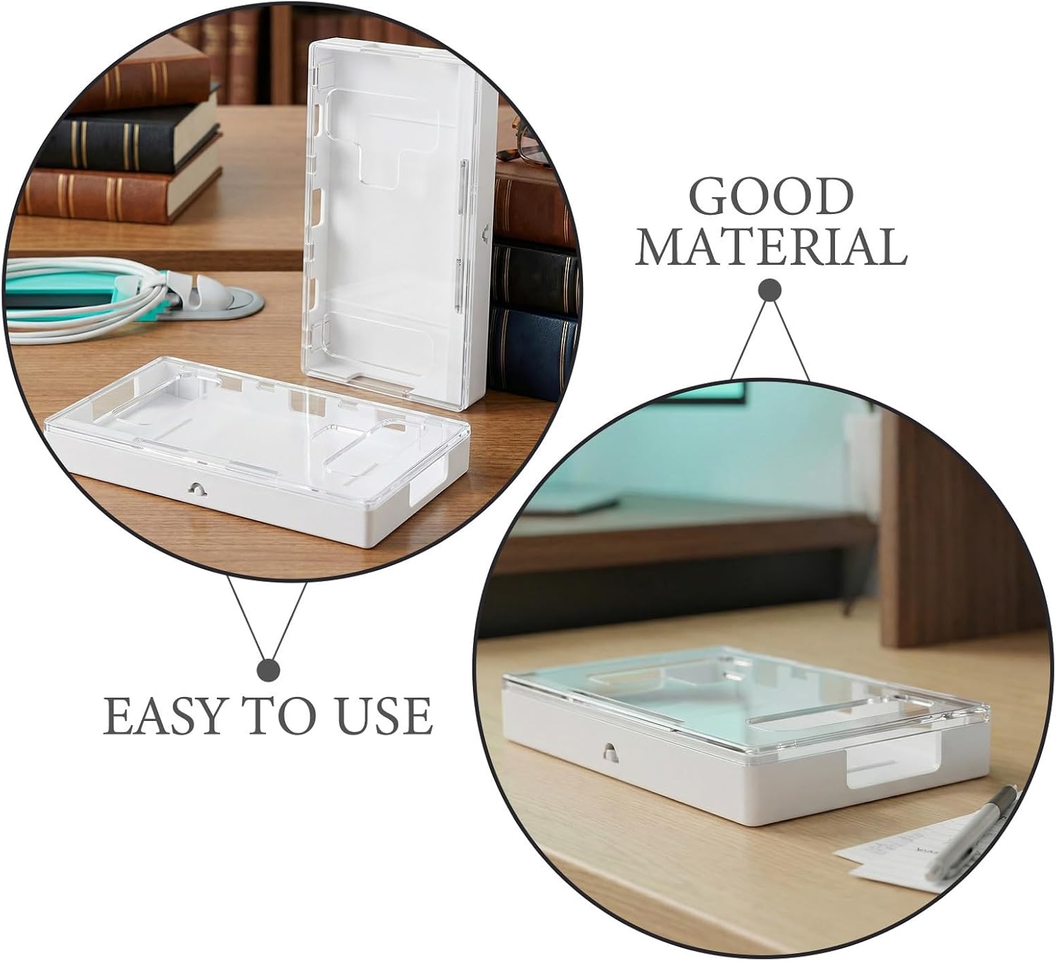 KALLORY Cell Phone Lock Box Distraction Management Feature Portable for Students 2pcs with Keys, Abs+pc Material Phone Locker Box for Libraries and Home Use for Study and Remote Work