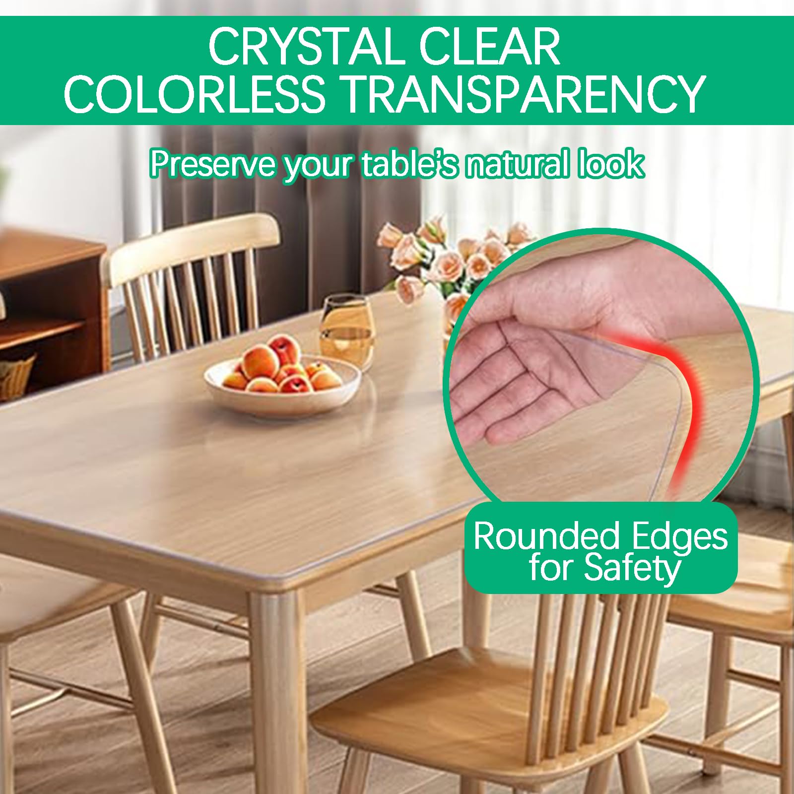Funda protectora transparente impermeable de 2 mm para mesas de plástico, 90 x 220 cm, antideslizante, ideal para escritorios, cómodas, mesas de comedor y fácil de limpiar