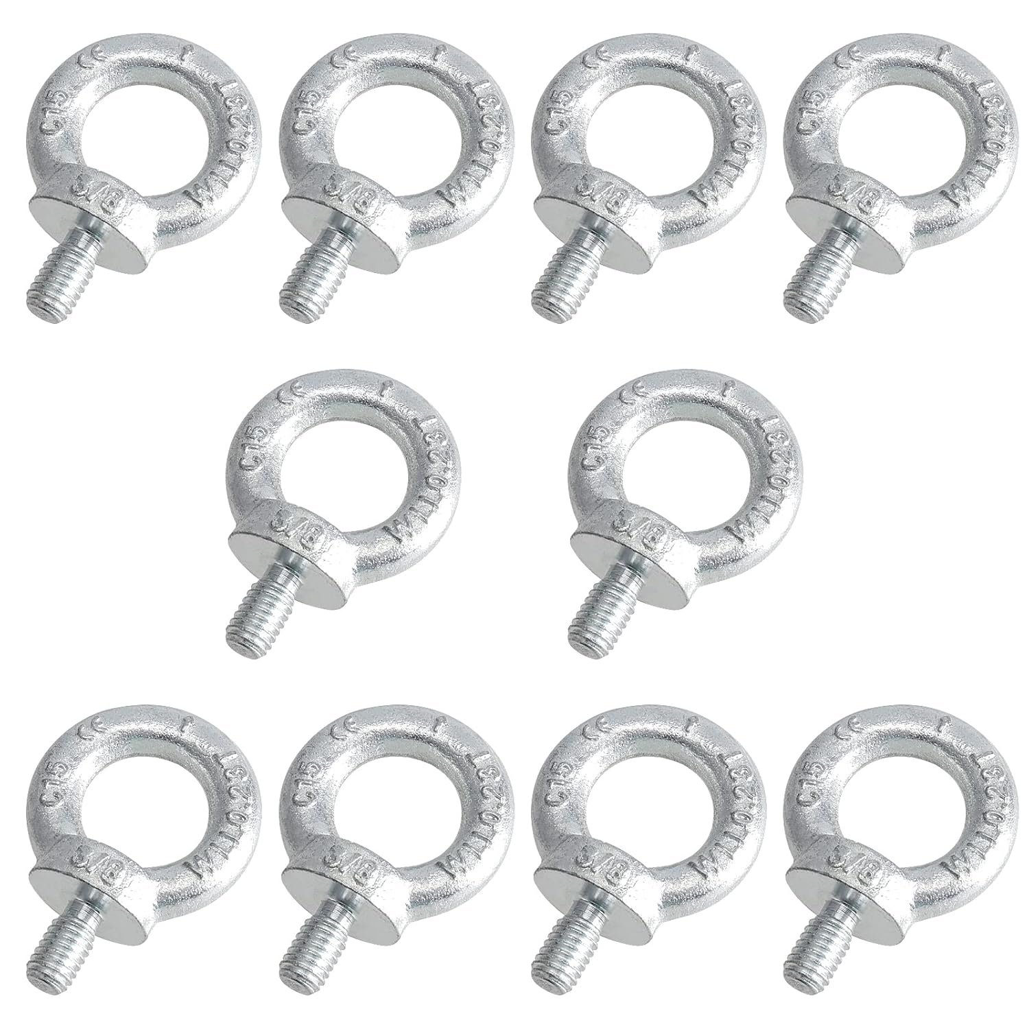 MUKCHAP 10 Pack M10 Lifting Shoulder Eye Bolt, Machinery Shoulder