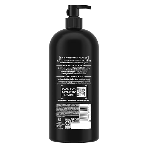 Miniatura 2 de TRESemmé Champú hidratante de humedad rica con bomba de 4 unidades para cabello seco formulado con tecnología Pro Style 39 fl oz
