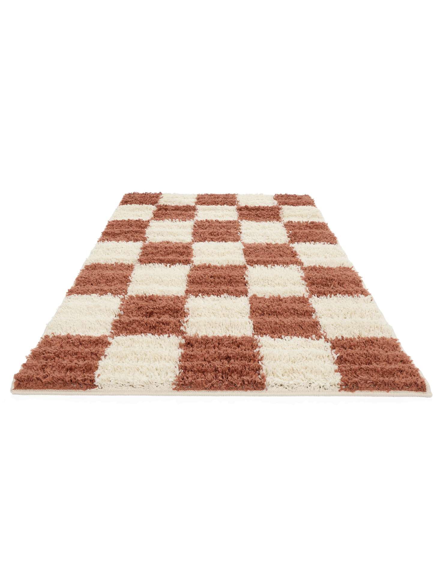 RugVista Chessie, Tappeto, Moderni, 100 x 160 cm, Rettangolare, Pelo medio, Soggiorno, Camera da letto, Lavabile solo a secco, Ruggine/Off Bianco