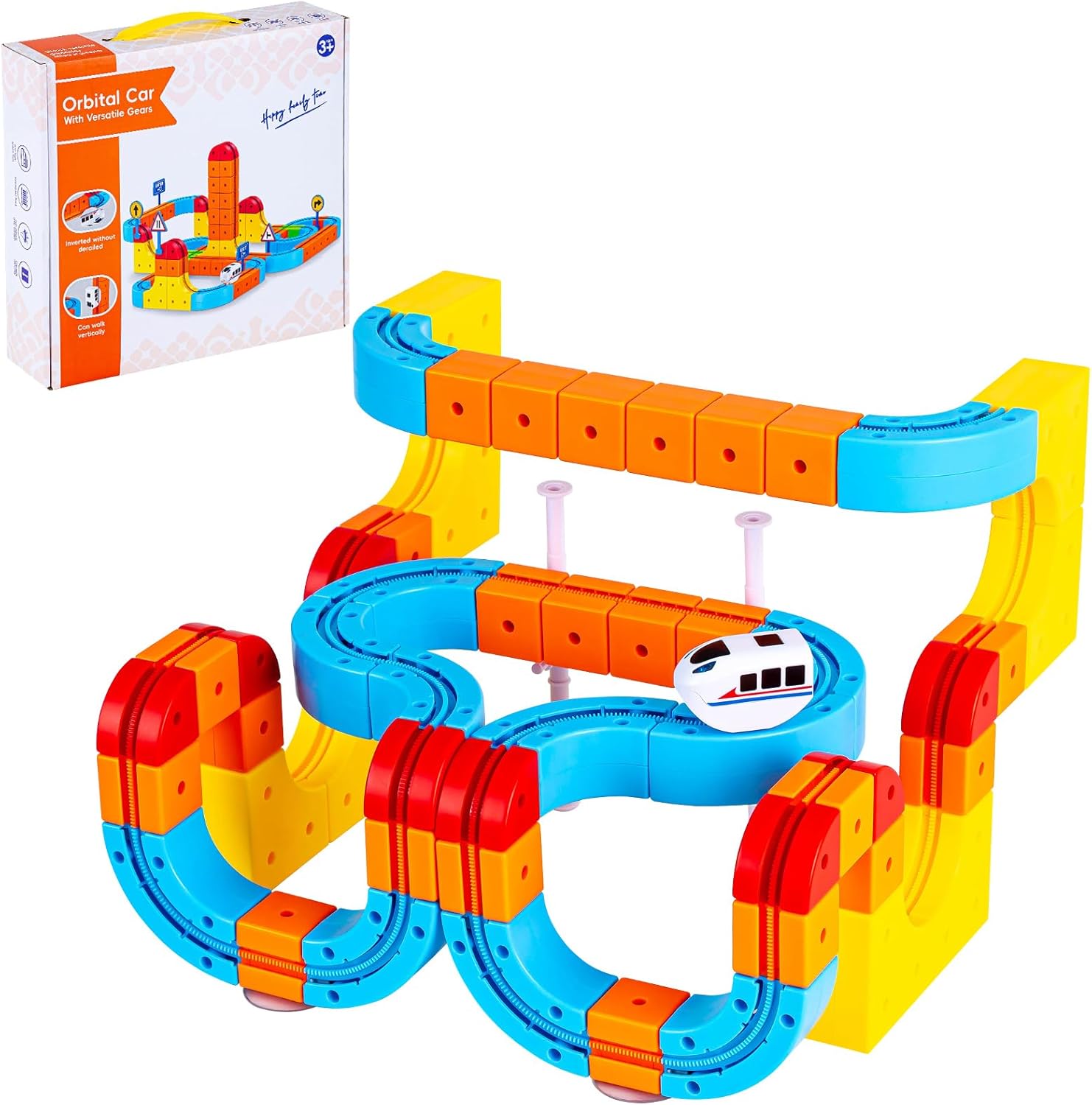 Train Set 3D Magic Flexible Race Track for Kids 147PC