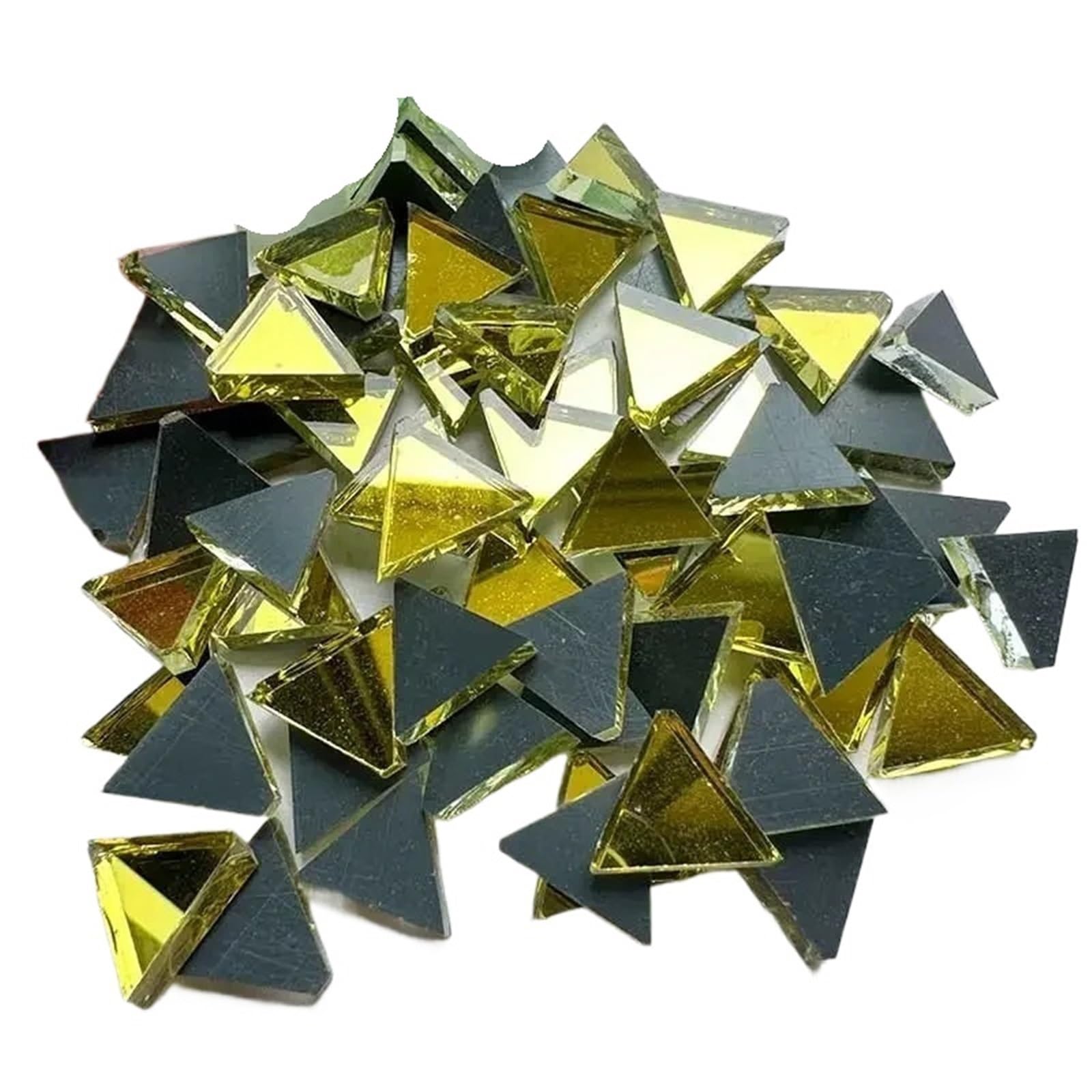 Mtadsbkfp Color 03 Mixed Colour Stained Glass Mosaic Tiles, Ceramic Mosaic Tiles Triangle Mirror Diy Arts Crafts Multicolor 100G(Color 03)