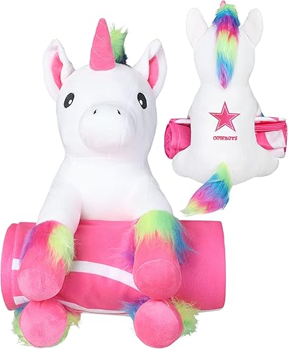Miniatura 26 de FOCO NFL Unisex-Teen NFL Team Logo Plush Unicorn with Throw Blanket