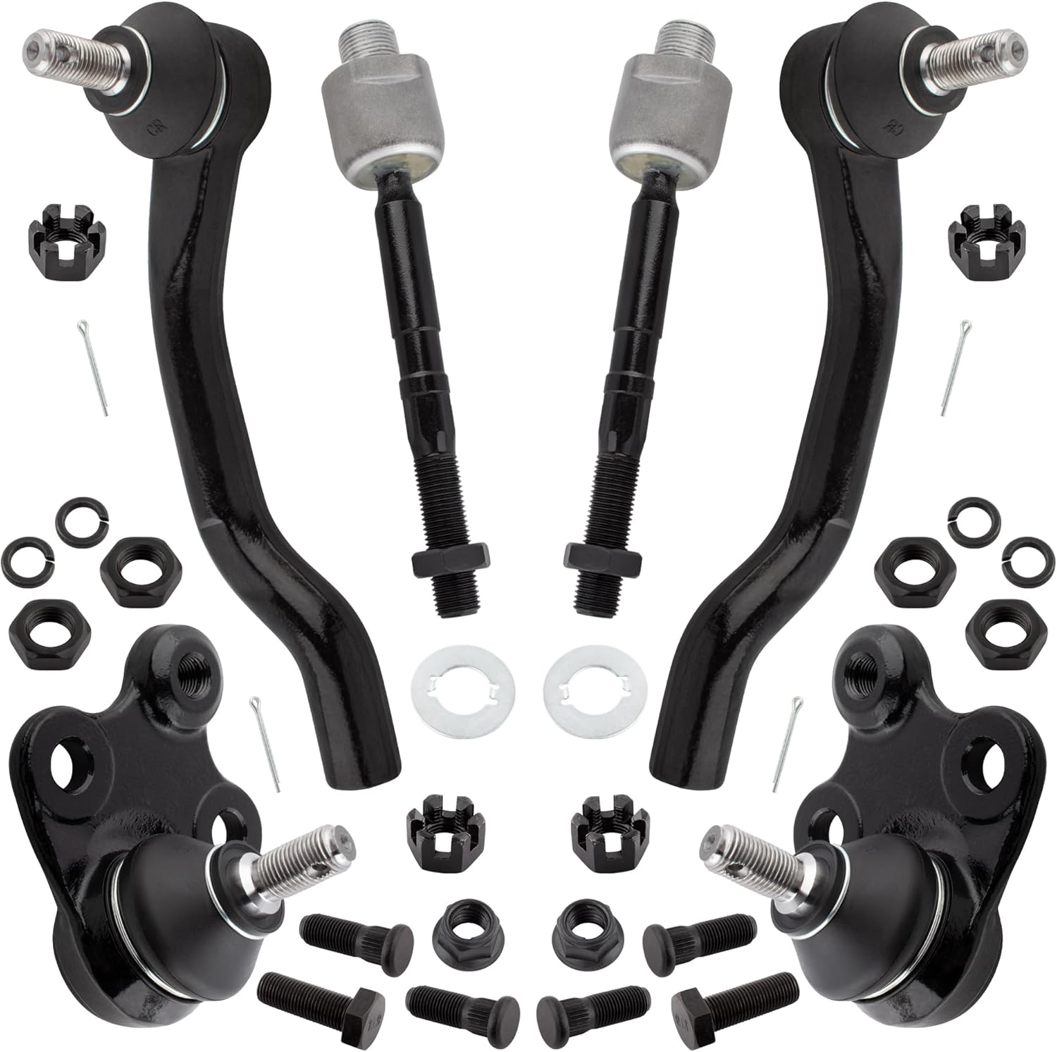 BOXI 6pcs Front Inner Outer Tie Rod Lower Ball Joints Fit for Honda Civic 2012 2013 2014 2015 1.8L l4 GAS/for Acura ILX 2013 2014 2015 2.0L l4 GAS | EV800906 K500234 ES800912 ES800913