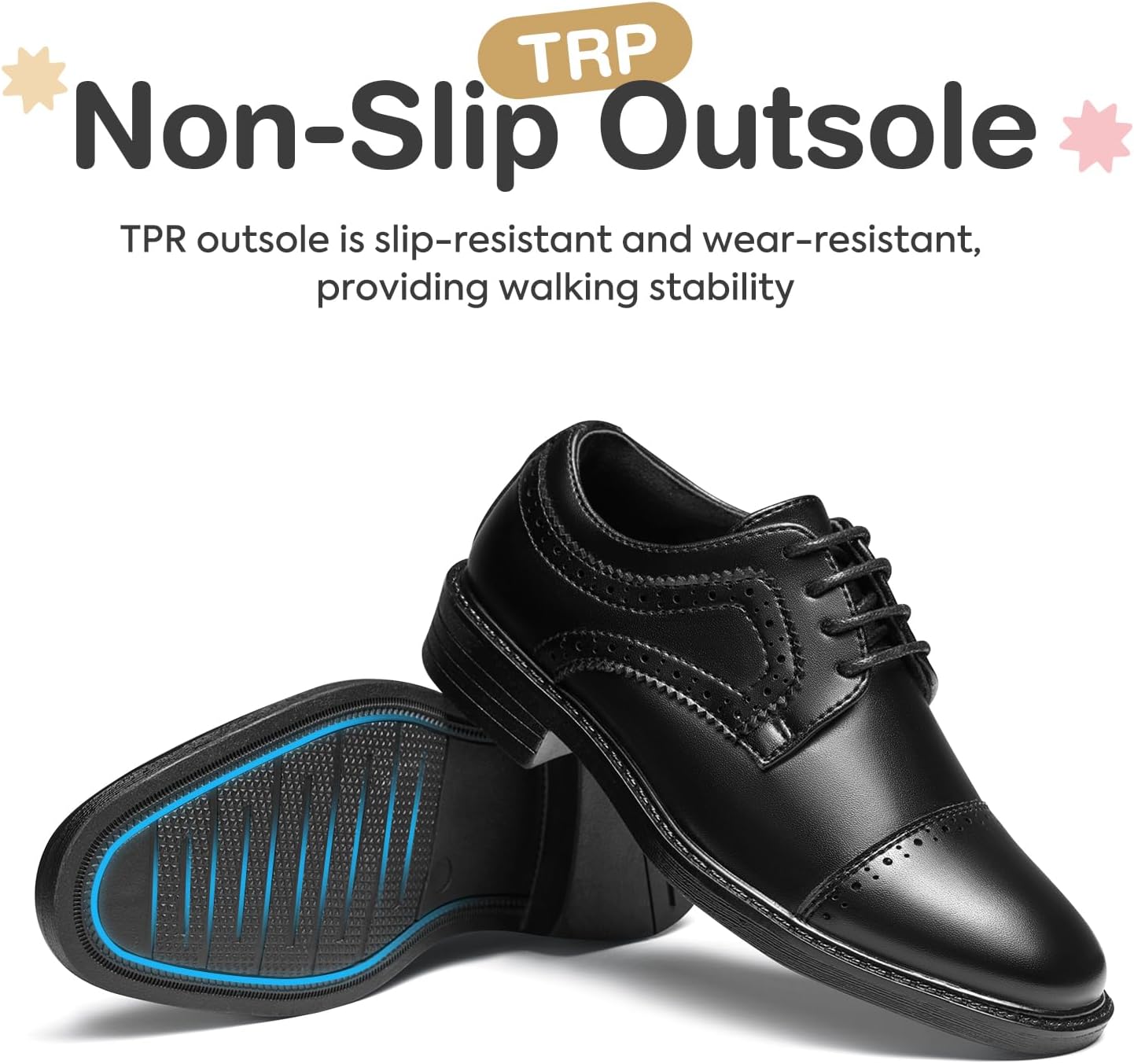 GINNI Boys Dress Shoes Formal Oxfords Wedding Church Uniform Shoes for Toddler/Little/Big Kid