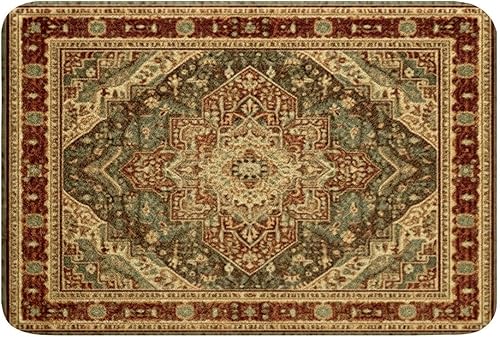 Erosebridal Alfombras de baño orientales, vintage, color terracota, persas, 20 x 32 pulgadas, estéticas, hippie, para sala de estar, alfombras de