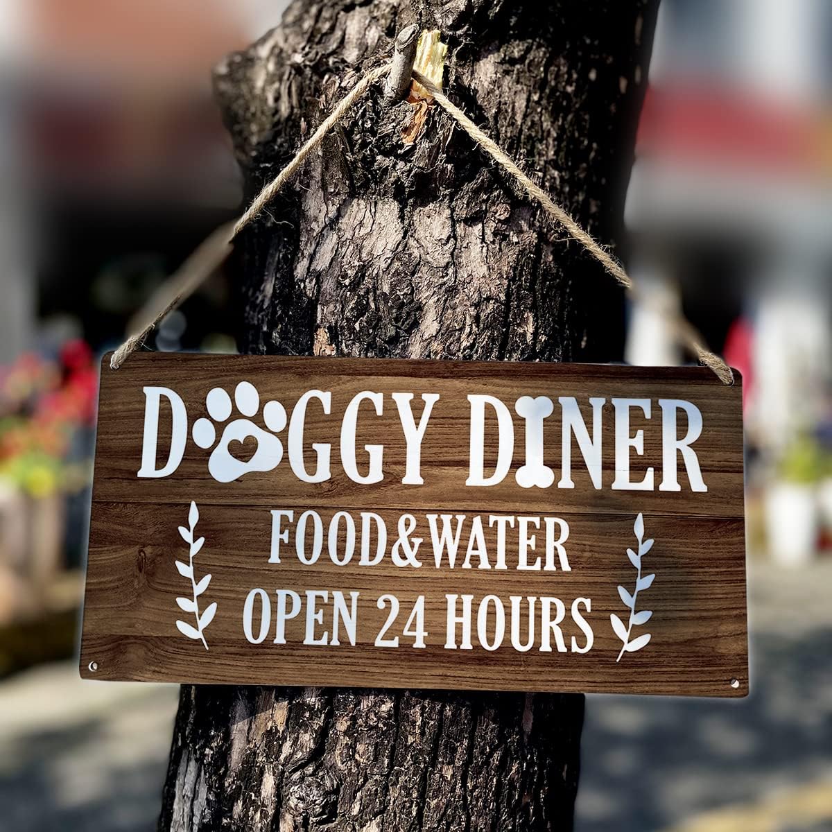 MIGUMUTU Country Style Wall Decor Funny Puppy Food Wooden Sign Rustic Hanging Wall Plaque Home Decor Dog Lovers Present - Image 6