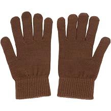 Abaodam Xmas Winter Warm Knit Gloves, Solid Color Full Finger Pair