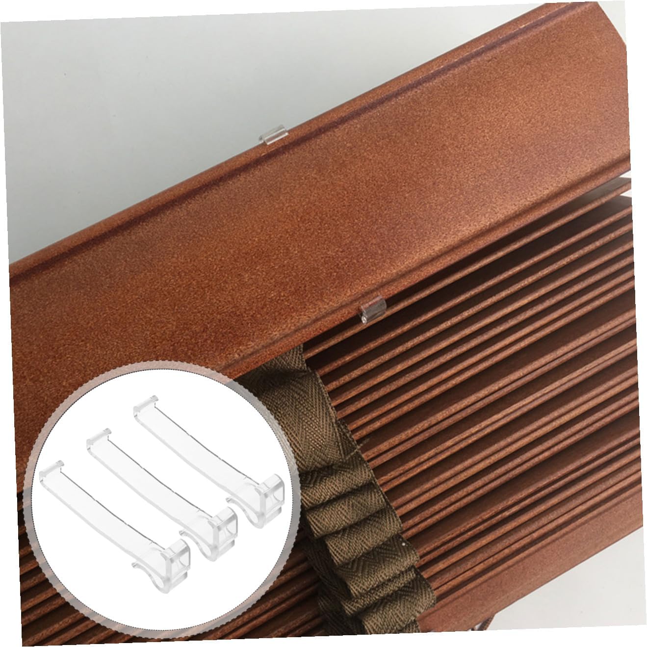 PRETYZOOM 4sets Transparent Valance Clips for Horizontal Blinds Easy Installation Window Blinds Accessories Lightweight and Reliable Clips for Valances and Headers 12pcs*4