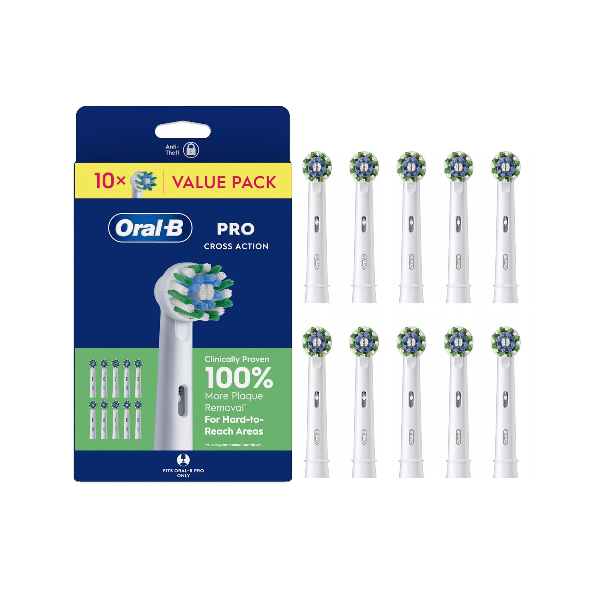 Oral-B Pro CrossAction Lot de 10 têtes de rechange