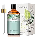 PHATOIL 100ML Citronella Essential Oil, for Aromatherapy Diffusers, Humidifiers, Great for DIY Candle and Soap Making, Gift for Friend