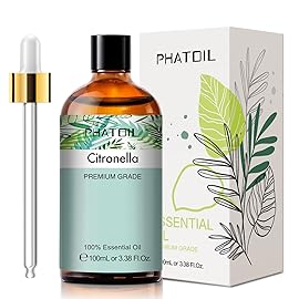 PHATOIL 100ML Citronella Essential Oil, for Aromatherapy Diffusers, Humidifiers, Great for DIY Candle and Soap Making, Gift for Friend