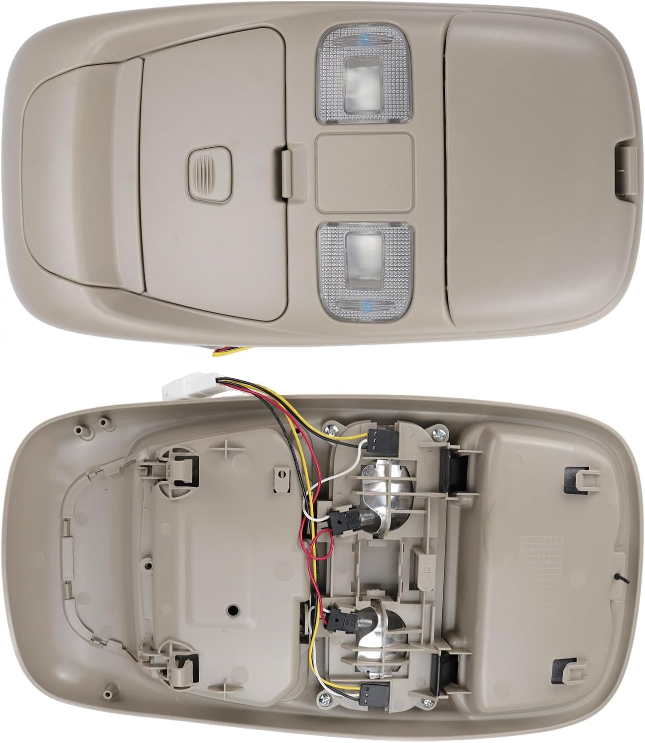 Overhead Dome Light Console Compatible with Dodge Ram 1500 Ram 2500 (1998 1999 2000 2001) Replaces 55350657, Beige