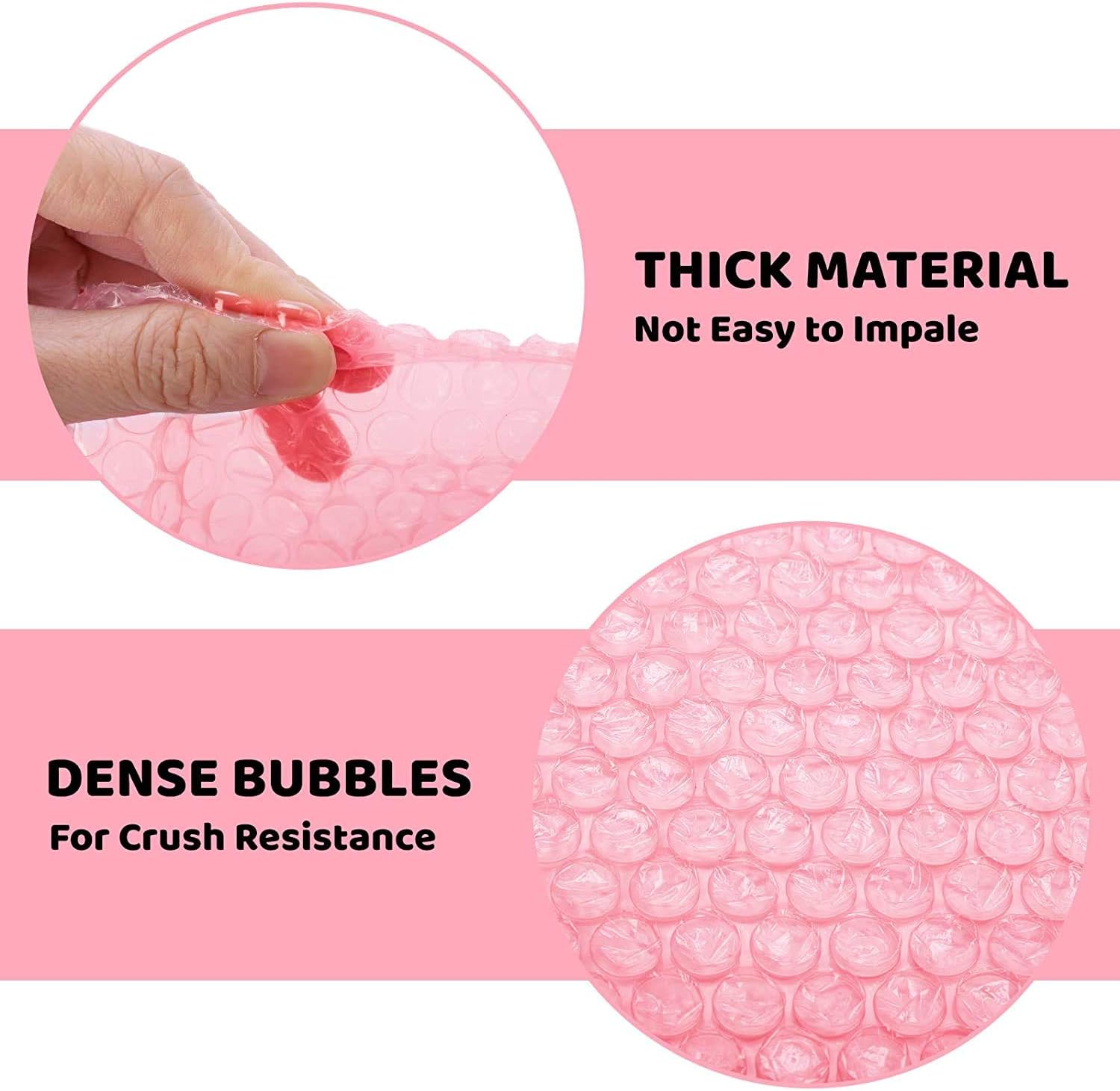 2-Pack Bubble Cushioning Wrap Rolls for Packing, 12 Inch x 72 Feet Total, Easy to Tear, Durable for Packing, Delivering & Moving (Red)