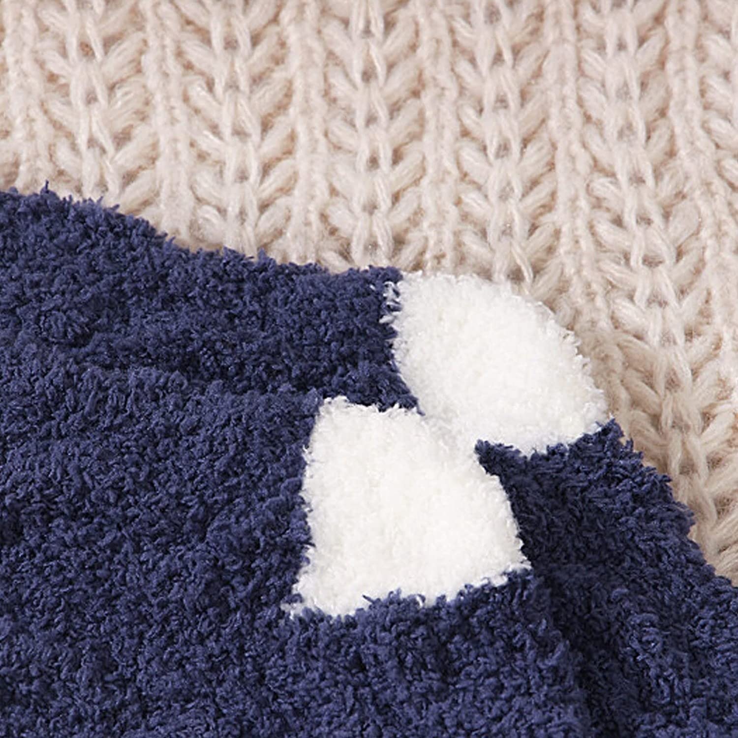 Calze Calde di Cotone, Calzini Termici Invernali da Donna a Righe Multicolori, Confezione da 10 Paia