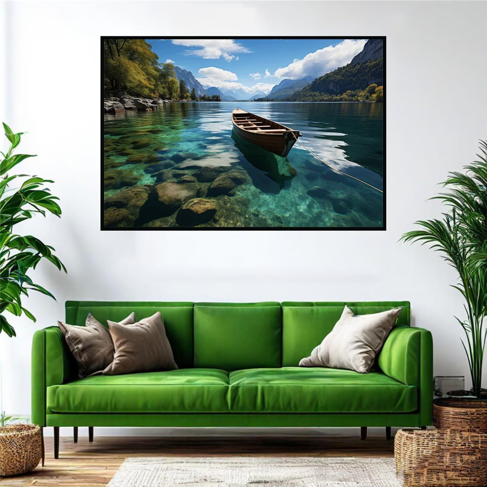 Puzzle 1000 sztuk łódka dziewczynka dziecko 10 8 9 6 5 7 lat prezent mężczyzna dorośli drewno jezioro puzzle sztuka gry QI chłopiec duży rozmiar 75 x 50 cm, 1000 sztuk prezent zabawka, pudełko P-447