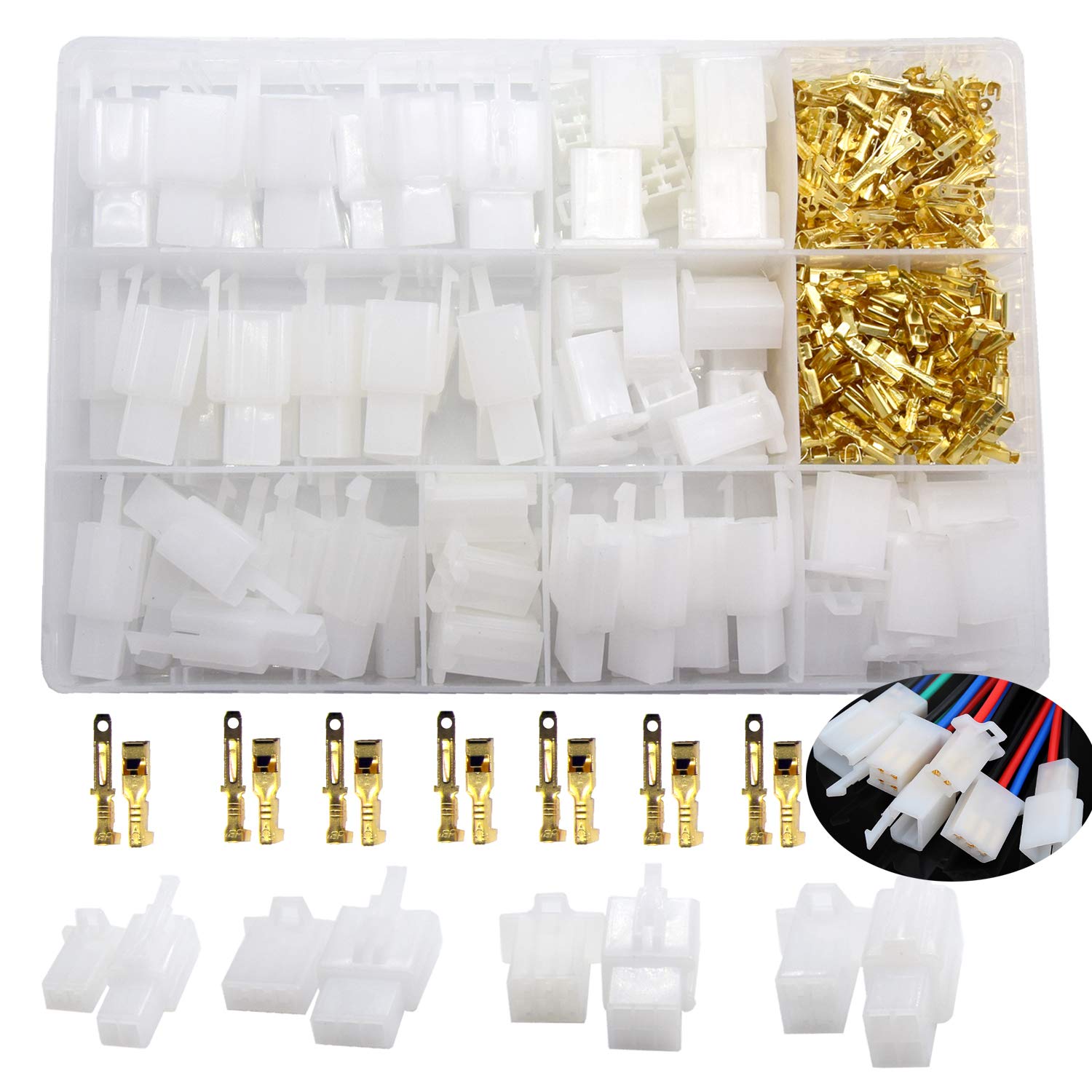 Kit 480 Pezzi Connettori Auto 2.8mm - Per Cablaggi Auto, Moto, Barche, Con Terminali A Crimpare - Foto 7