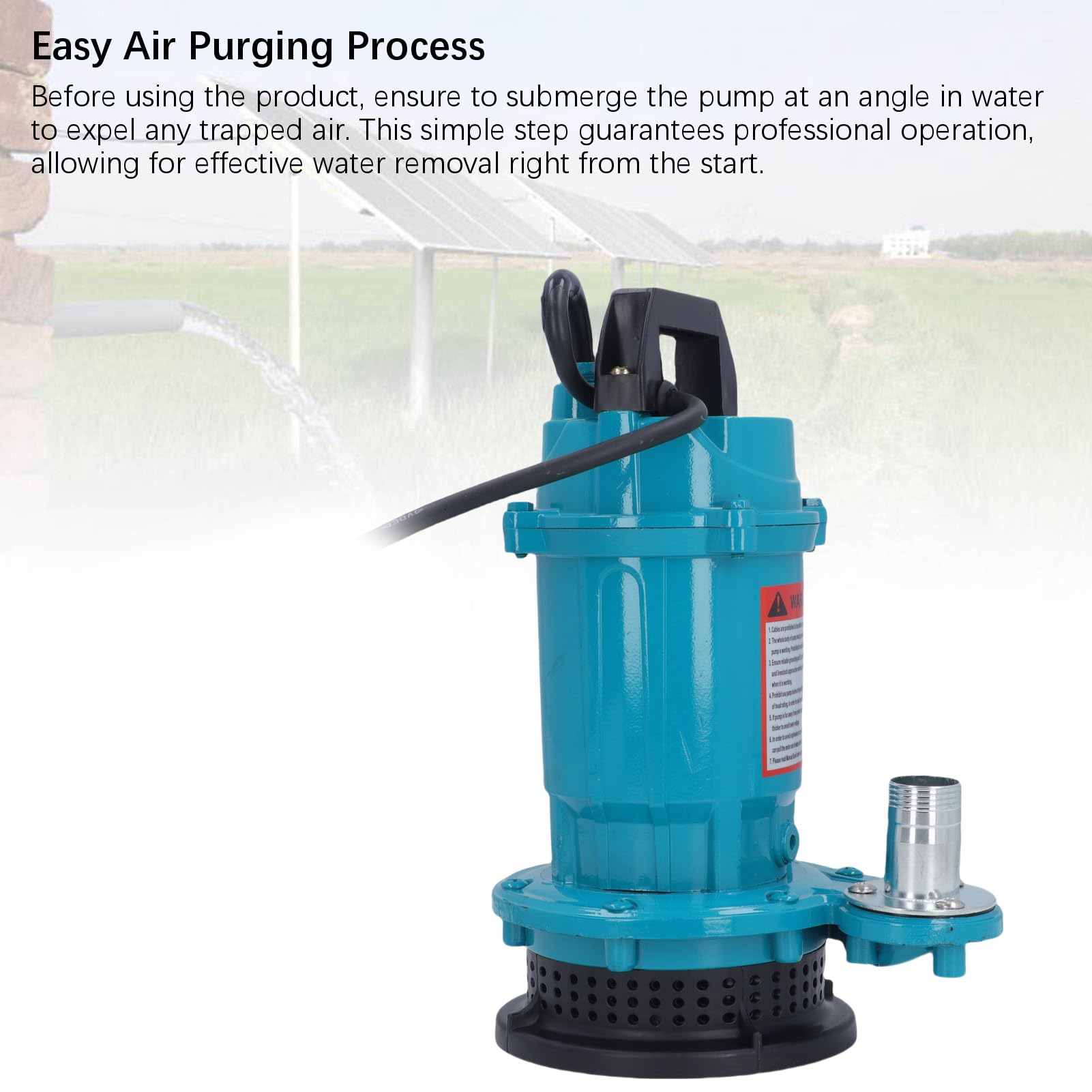 Cuifati Bomba de Agua Eléctrica, Bomba Sumergible de Cable de 7 M Portátil para Piscina de Polvo de Jardín (EU enchufe 220V)