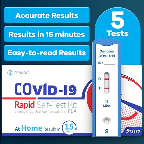 Miniatura 31 de Genabio Kit de autoprueba rápida de antígeno COVID-19 (204 pruebas) - Autorizado por la FDA EUA Resultados en el hogar de 15 minutos Hisopo