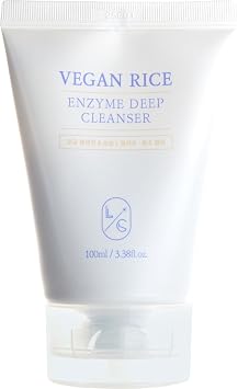 LICORNE Vegan Rice Enzyme Deep Cleanser Enzyme Foaming Cleanser, Korean Face Wash, Gentle Facial Cleanser with Rice Bran Extract, Hydrating Daily Face Wash for Smooth Skin