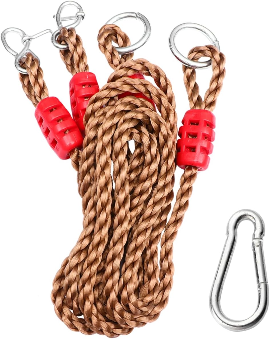 6pcs Adjustable Hammock Swing Strap Kit for Outdoor and Indoor Use Nylon Hanging Ropes for Tree Garden and Playground Swings Random Color
