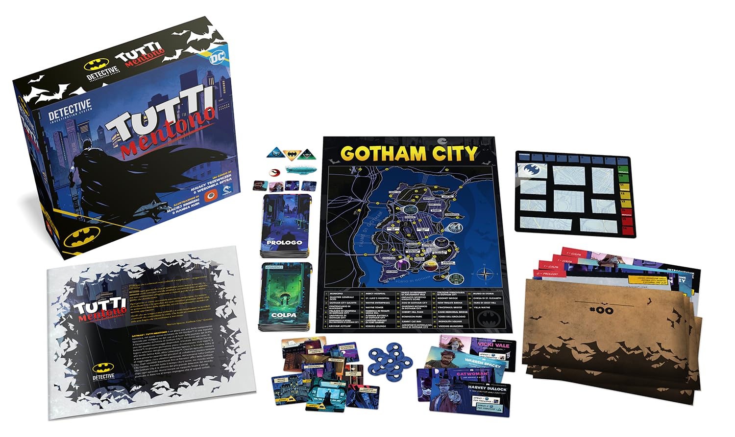 Pendragon - Detective Batman - Tutti Mentono - Edizione italiana - Gioco da tavolo, Età 14+, 2-4 Giocatori
