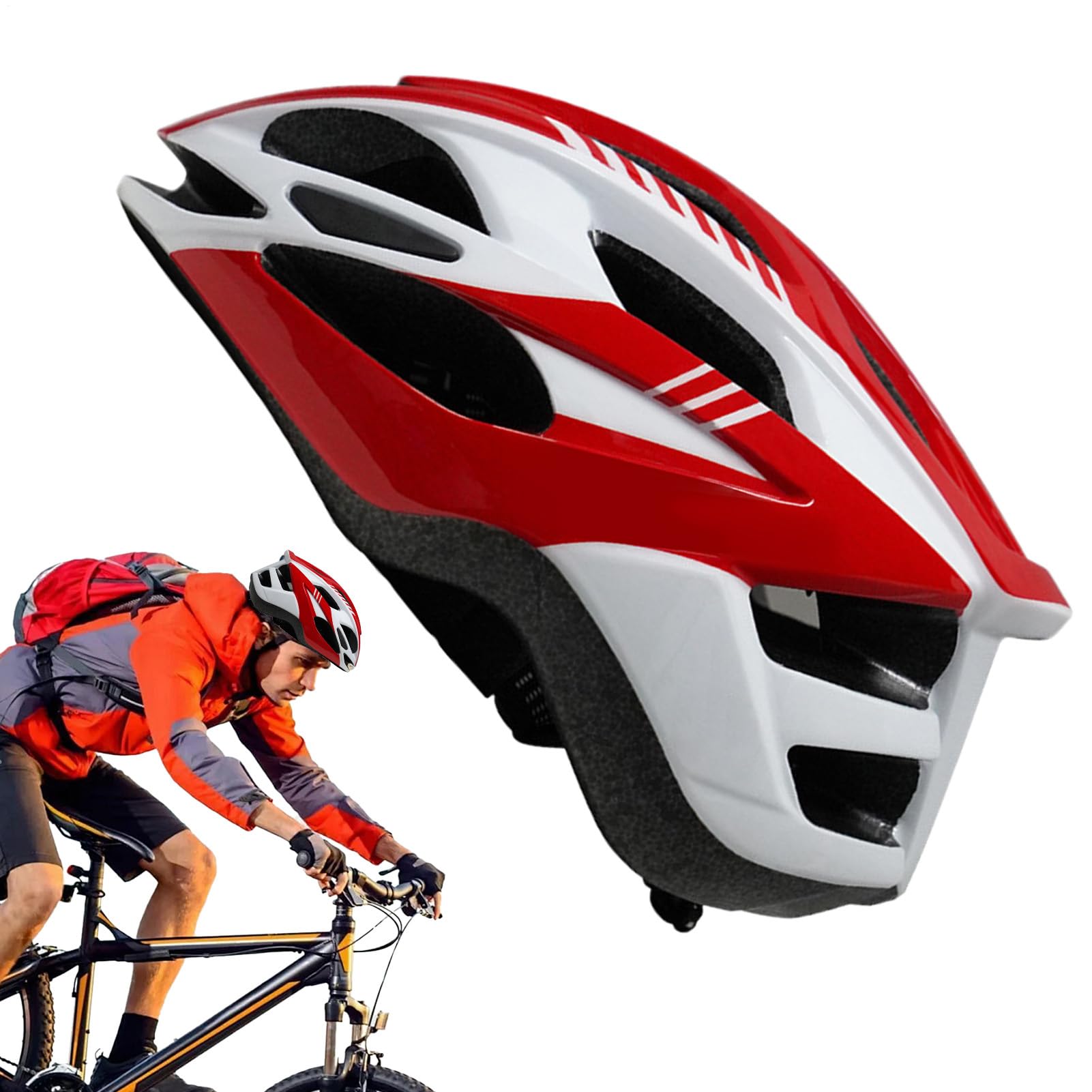 Casco de seguridad ajustable para ciclismo con correa de barbilla unisex 8