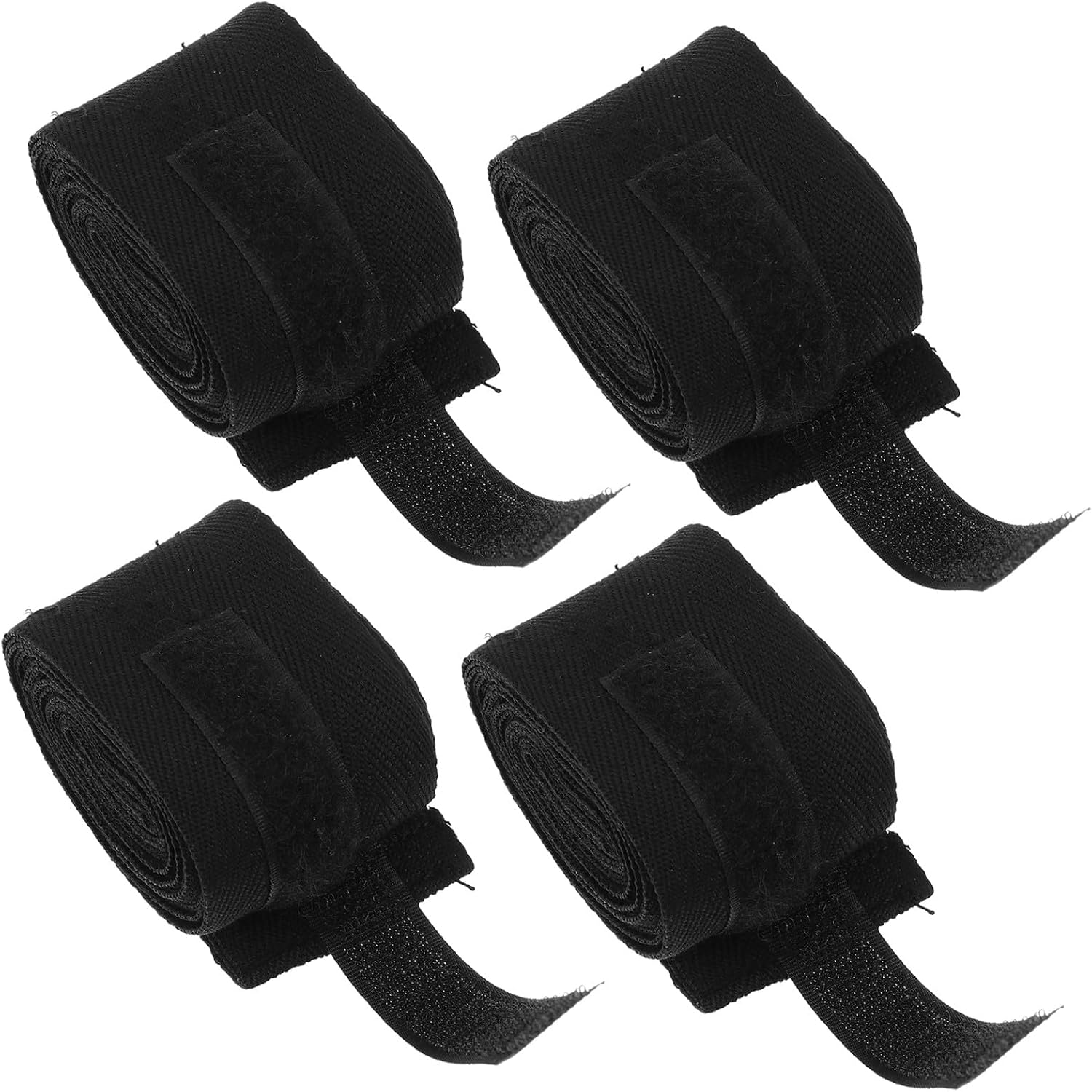 TOYANDONA Boxing Hand Wraps 2 Pairs Black 3 Meter High Elasticity Cotton Wrist Straps for Kickboxing Taekwondo Fitness Training Protective Hand Guard