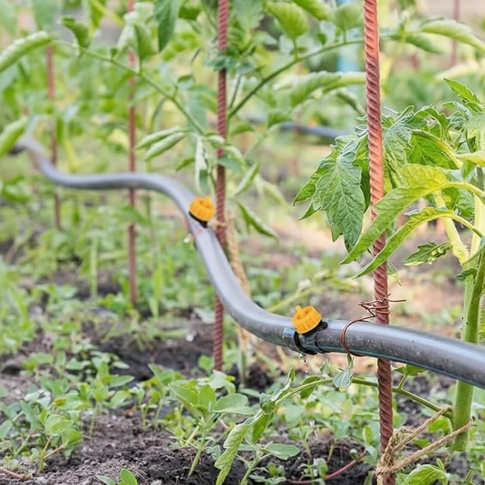 Suinga 100 x Gocciolatore per irrigazione autocompensante da 16 litri/ora, smontabile. Gocciolatore pizzicato adatto per microirrigazione