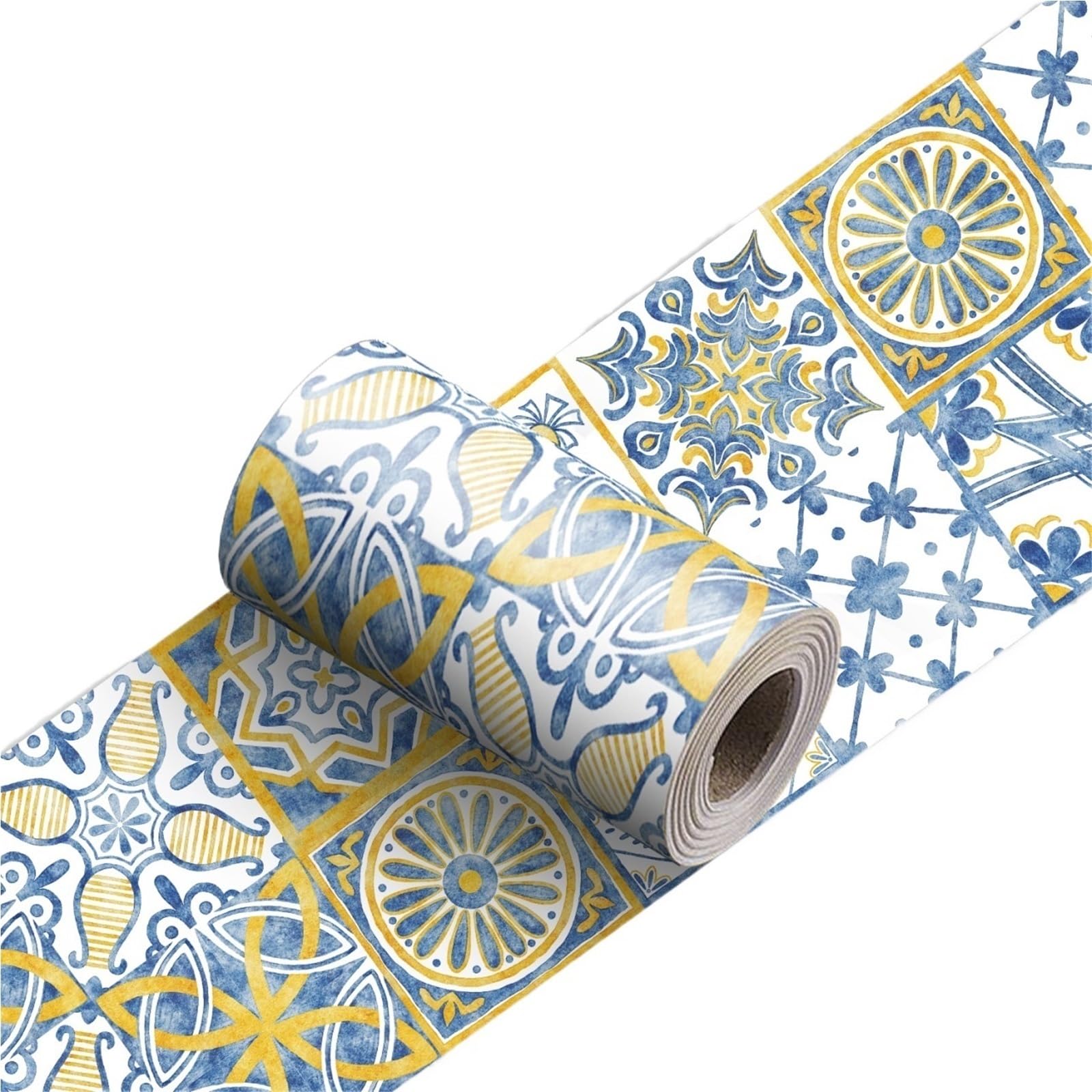 Cenefas Decorativas Adhesivas Azulejos línea de cintura tira decorativa rodapié baño Peel Stick cocina Backsplash pegatina pared cerámica(YX-164,30cmX240cmX1roll)