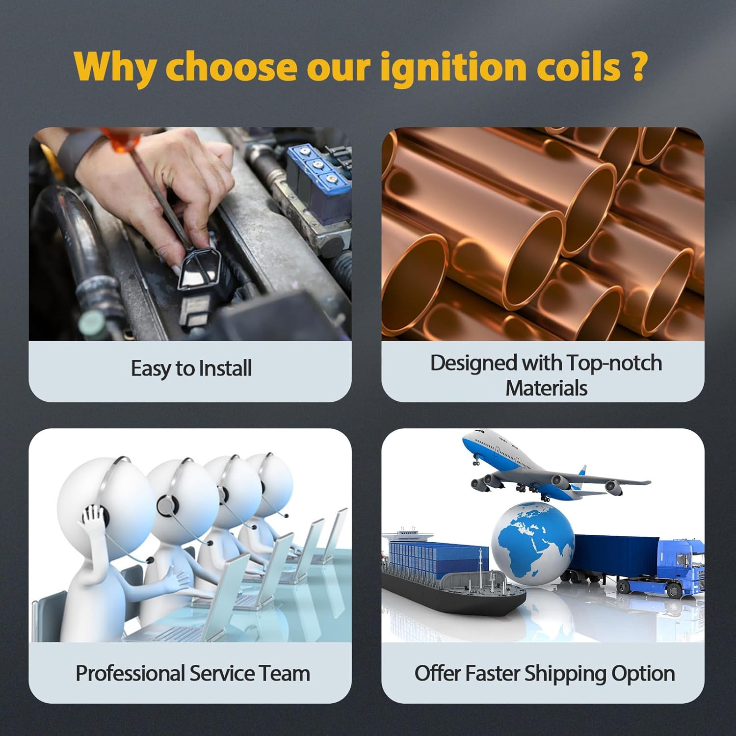 OCPTY Set of 6 Ignition Coils Pack for Infiniti I30 for Nissan Maxima 3.0L V6 2000-2001 OE UF348 UF363 C1266 C1267