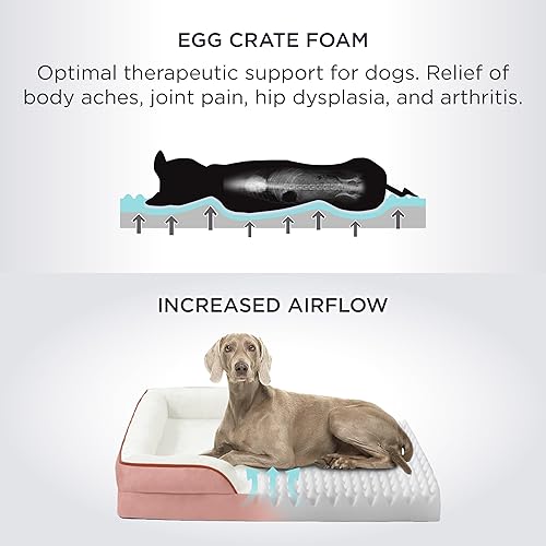 Miniatura 2 de Bedsure Cama ortopédica para perros grandes, sofá cama grande lavable para perros, sofá cama grande de espuma de apoyo para mascotas con funda