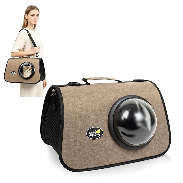 PETCUTE Transportín para Perros, Bolsa Transporte Transpirable para Mascotas con Correa de Hombro…