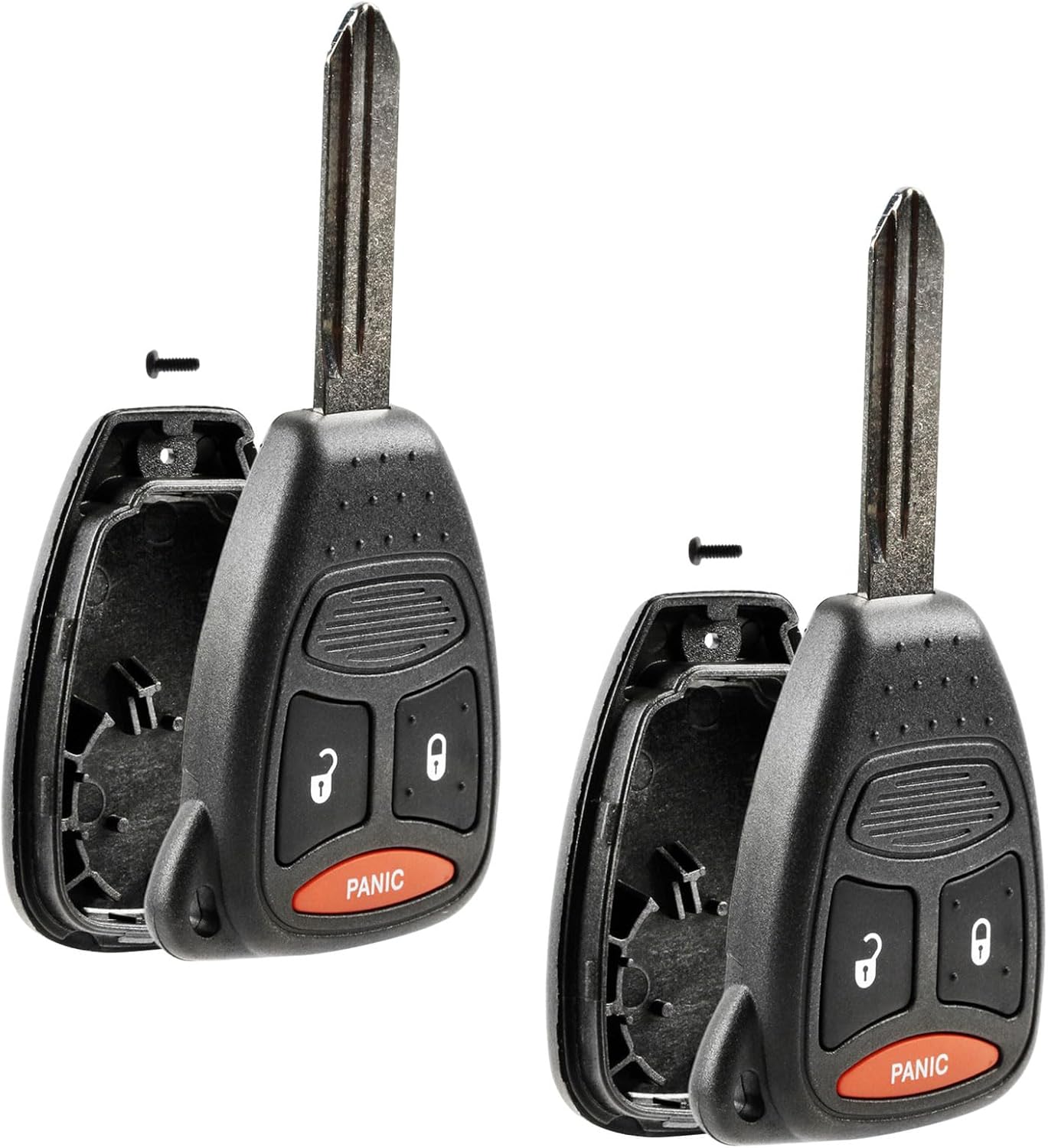 Keyless Entry 3-Button Key Shell Case Replacement for 2004 2005 2006 2007 2008 2009 2010 2011 2012 2013 Dodge Caliber Dakota Durango Magnum Nitro Ram (KOBDT04A)
