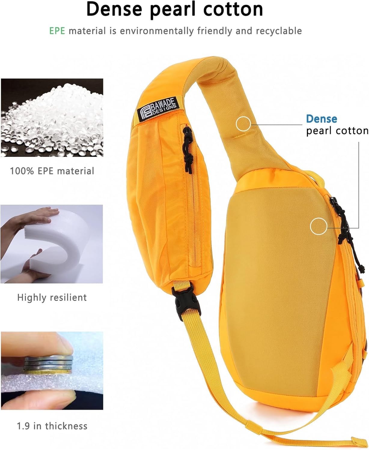 Sling Bag Crossbody Sling Backpack for Women & Men, Shoulder Bag Chest Daypack for Travelling, Hiking, Cycling
