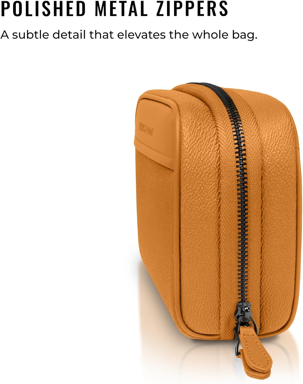 Kings Loot Tech Bag | Handcrafted Full-Grain Leather Electronics Organizer | Innovative Flat-Lay Design | Expertly Designed Storage Compartments | Slim & Compact (Cognac)