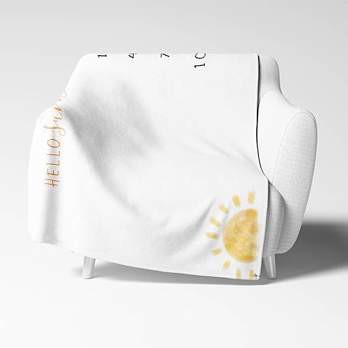 Miniatura 3 de Manta mensual personalizada para bebé, con texto en inglés Hello Sunshine, para niños y niñas neutrales, ideas de baby shower, regalo de fotografía