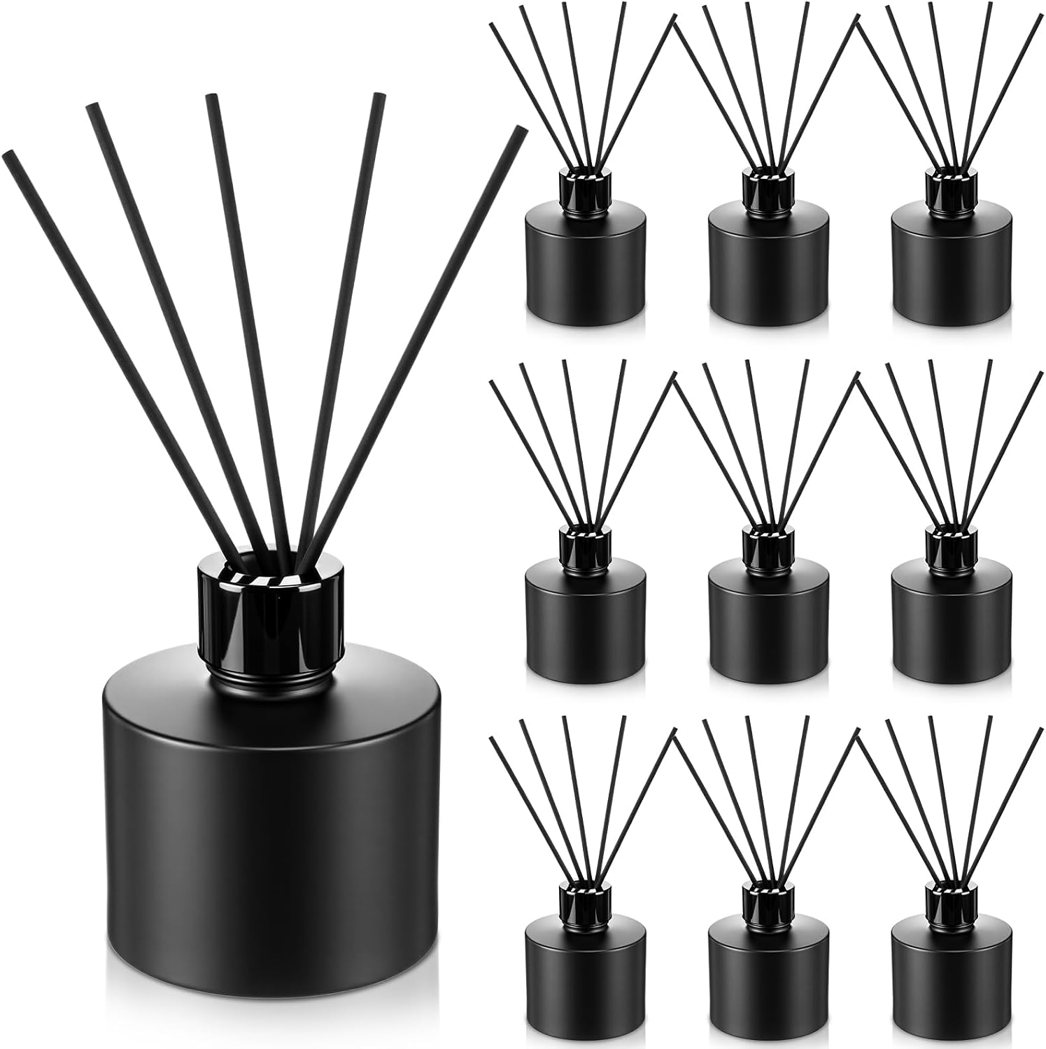 Chunful 2 Set Reed Diffuser Bottles, 100ml Glass Jars with Stick, Clear