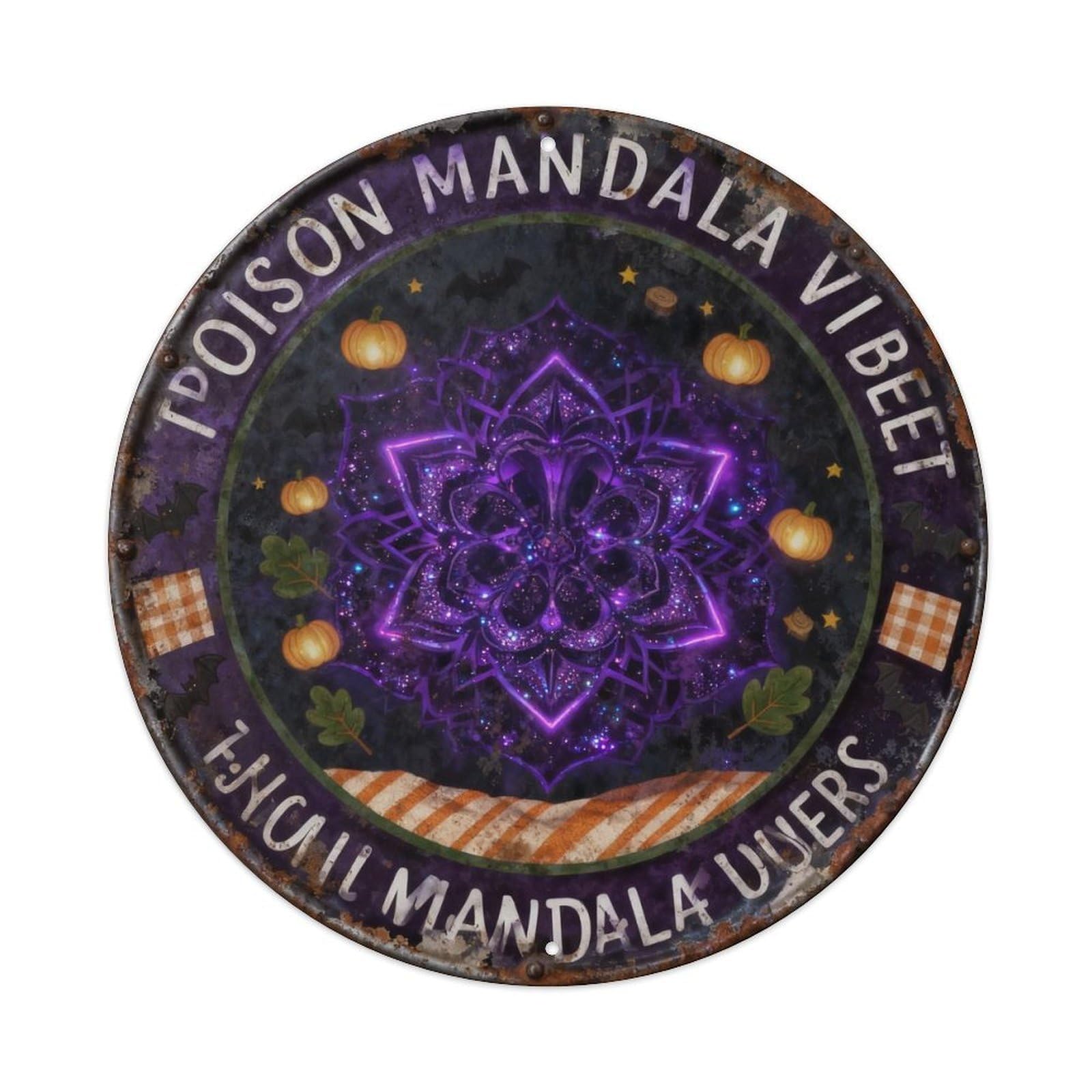 Poison Mandala Vibes Metal Tin Sign Plaque