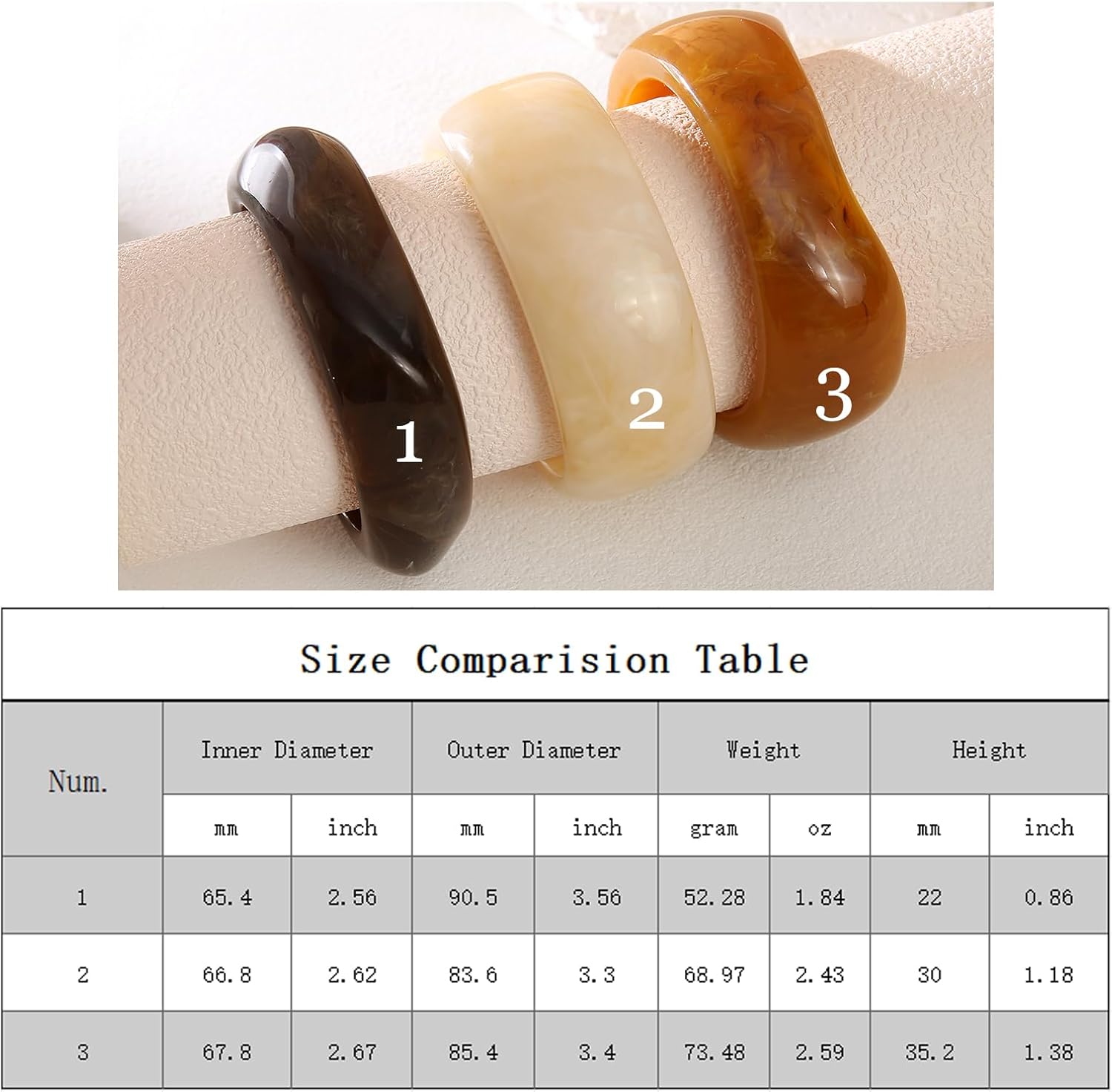 Chunky Acrylic Bangle bracelets Set for Women Colorful Statement Resin Bangles Bracelets Trendy Jewelry - Image 5