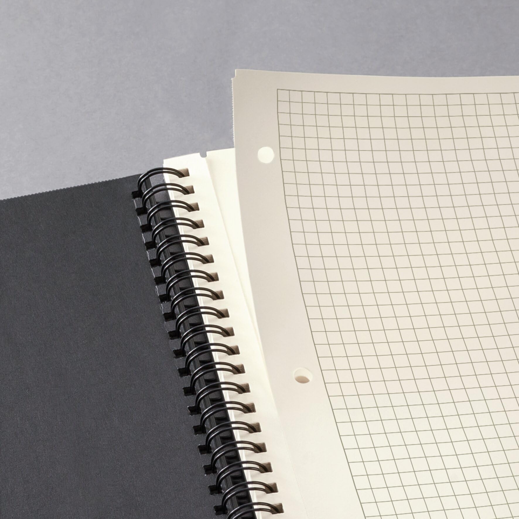 SIGEL Blocco note Conceptum A4 con spirale e copertina rigida - 3 pezzi | CO840, a quadretti, con divisori rimovibili, nero, come diario, bullet journal o quaderno creativo