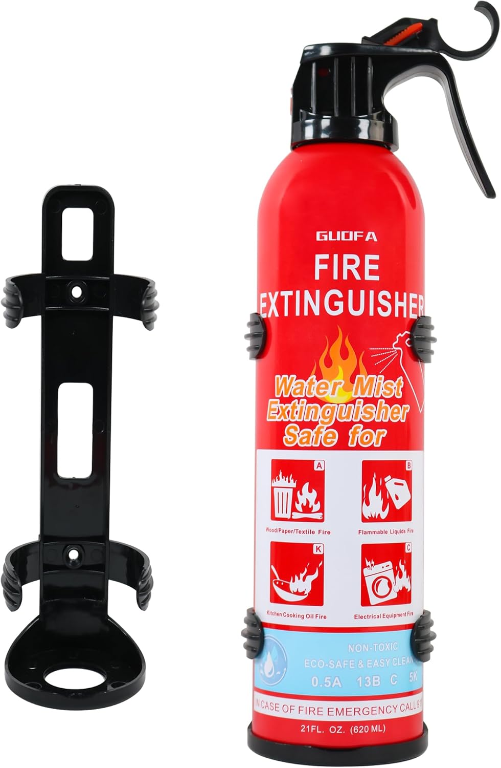 guofa Fire Extinguisher for Home 1 Pack Small Vehicles Fire Extinguishers Mount, WaterBased