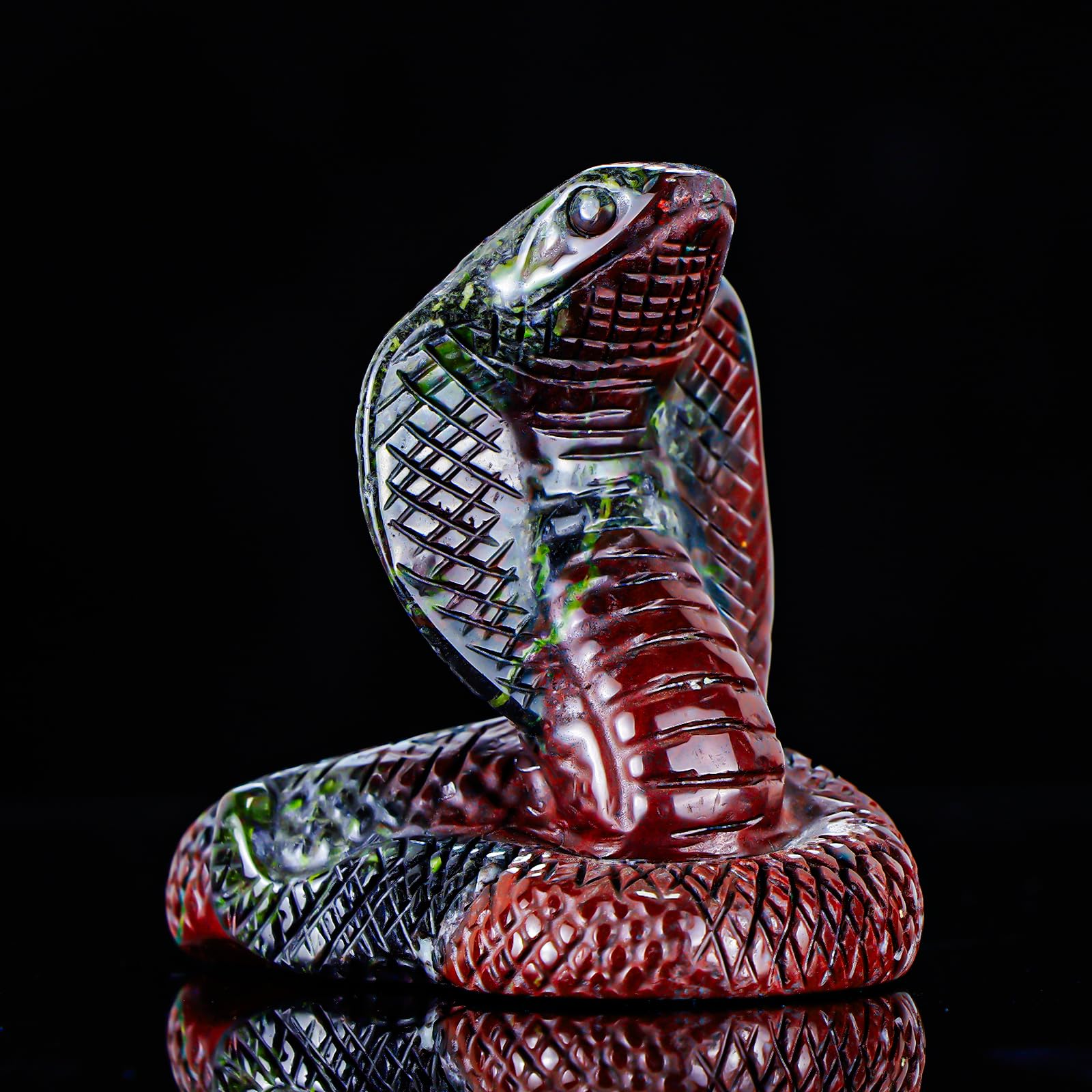 Hxswkk 2" Crystal Snake (Dragon Bloodstone)