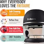 Non-Toxic Air Fryer - Glass AirFryer 5 Quart w/ 360 Visibility, Self-Cleaning, 400F Vortex Air Fryer for Even Cooking, BPA-Free Teflon Free, 9-in-1 Functions, Rotisserie, Roast, Bake (Black)