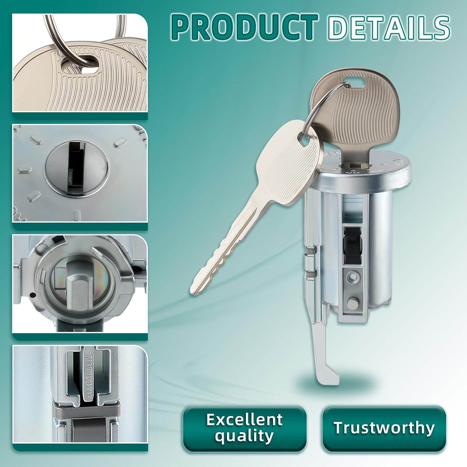 AUTOKAY New Door Lock & Key Ignition Barrel Set Fits for Isuzu NPR NQR NPR-HD NRR 2007-2011