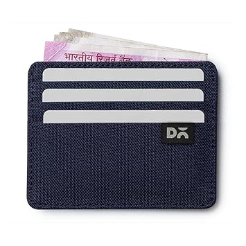 DailyObjects Slim Skinny Fit Card Wallet for Men and Women | Durable Ballistic Nylon Material | Credit/Debit Card Holder | 3 Slots for Cash Card & IDs | Stylish Pocket Purse | Money Organiser - image, photos